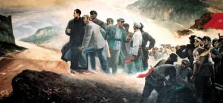 四渡赤水油画图片