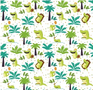 卡通鳄鱼底纹图片