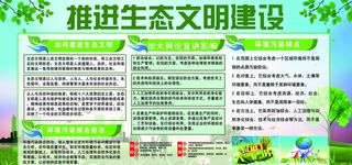 推进生态文明建设展板图片