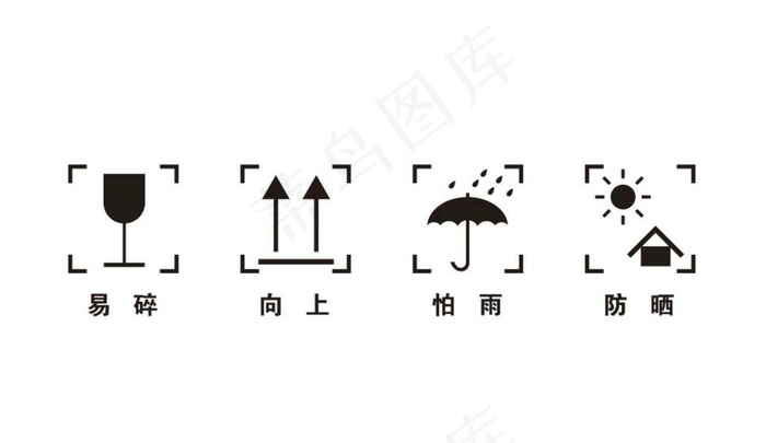 包装箱运输标志图片cdr矢量模版下载