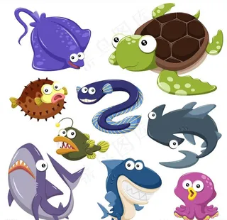 海洋生物集合图片