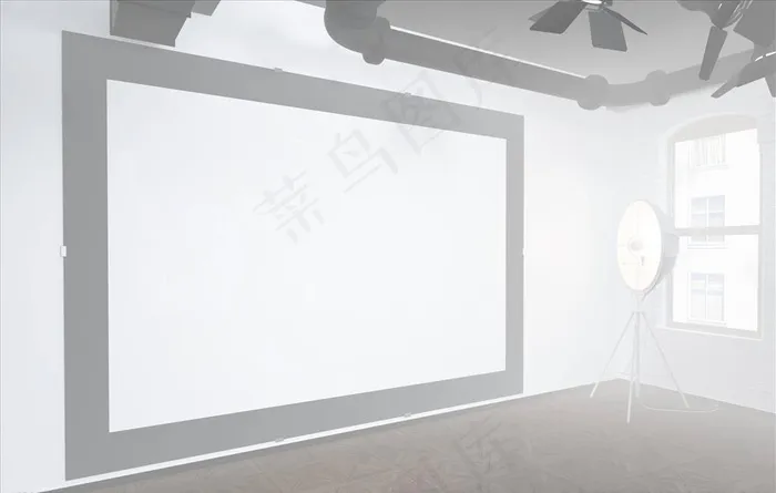画廊样机图片psd模版下载