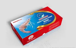 鲜冻虾包装盒图片