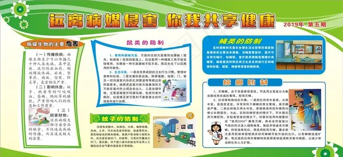 病媒防治宣传图片cdr矢量模版下载