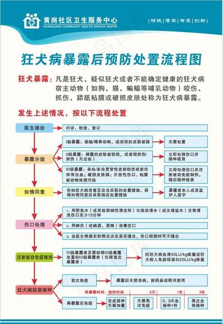 狂犬病防控流程宣传展板图片