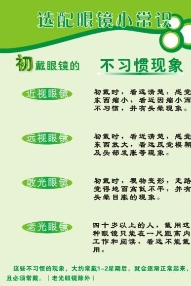 选配眼镜小常识图片cdr矢量模版下载