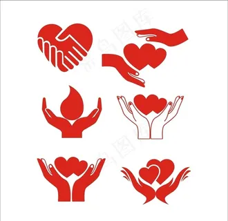 矢量双手托心图片 矢量双手托心图片