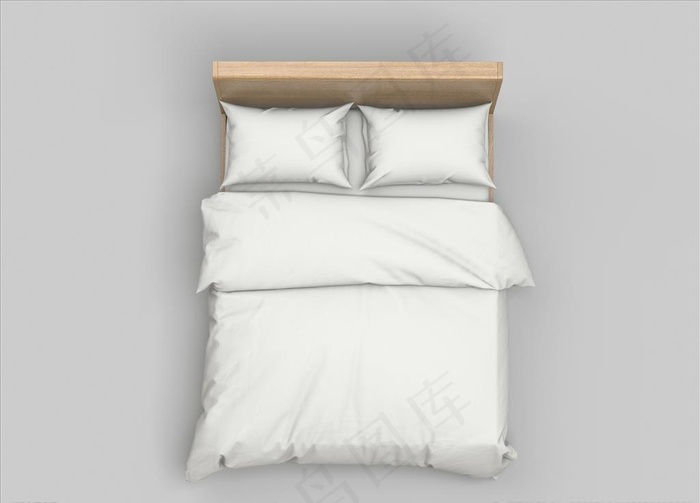 双人床家纺样机模板图片