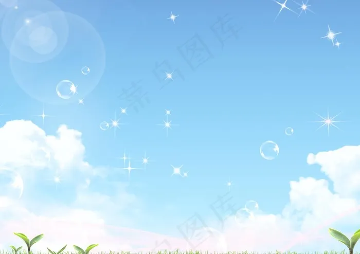 蓝天白云图片cdr矢量模版下载