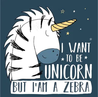 斑马独角兽图片