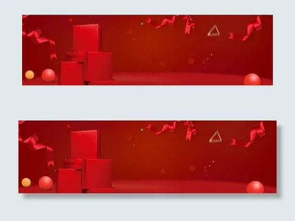 红色电商海报图片