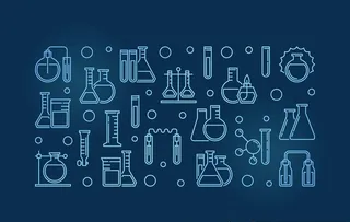 线性科学实验主题图标背景底纹图片