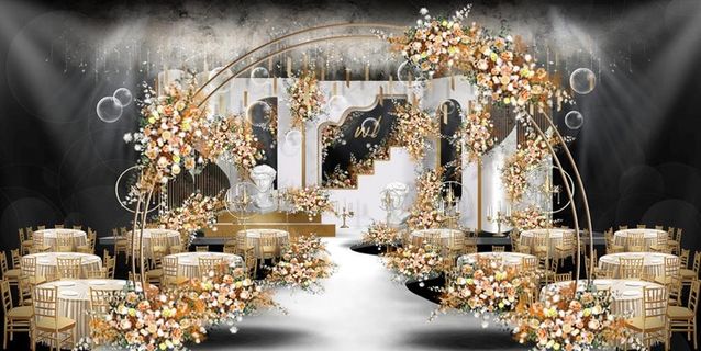 婚礼现场布置效果图图片