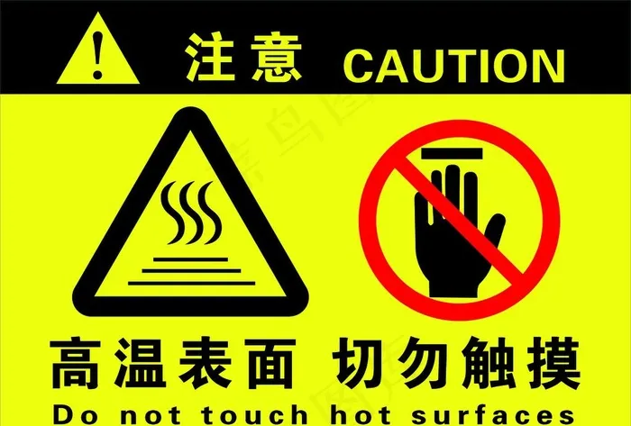 注意高温图片cdr矢量模版下载