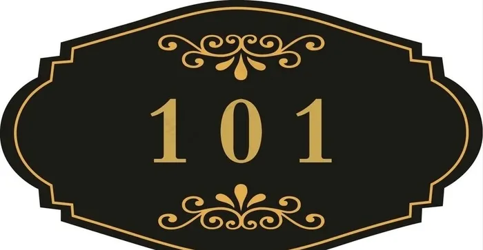 门牌图片ai矢量模版下载