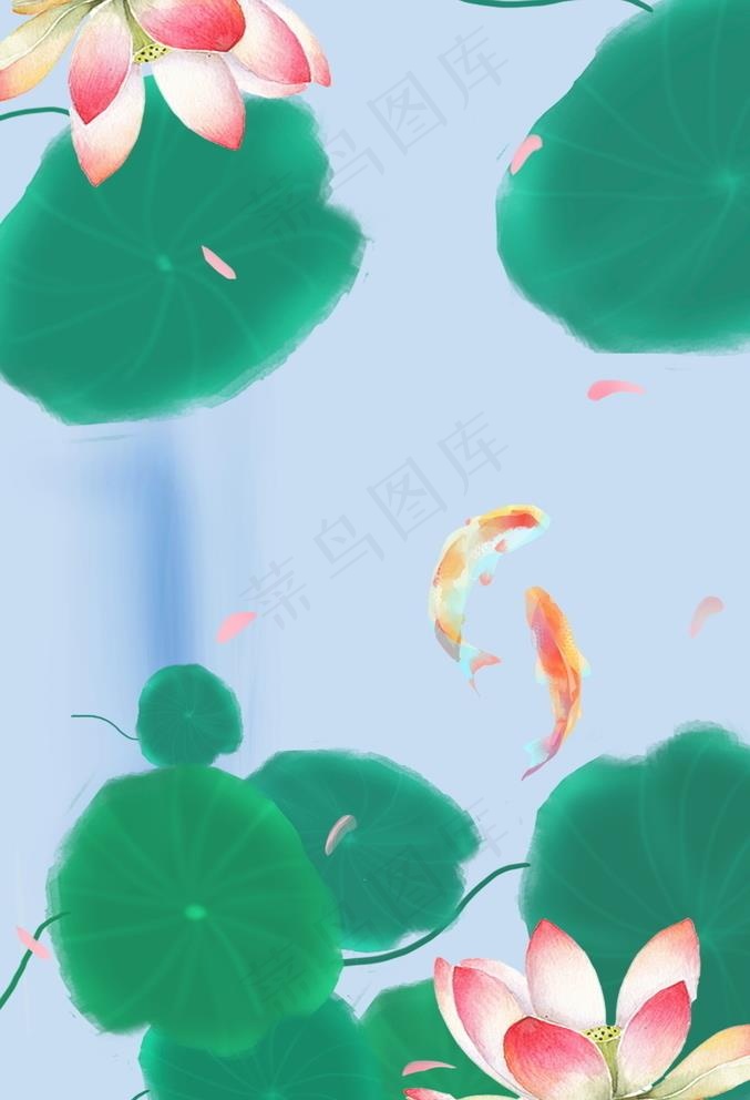 荷花背景图片
