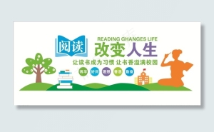 阅读文化墙图片