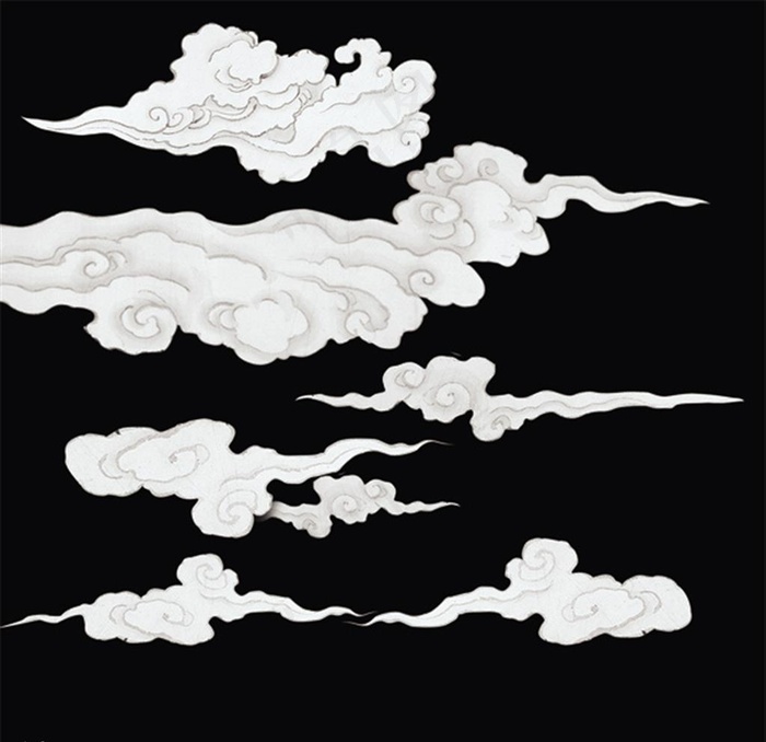 中式手绘祥云图片