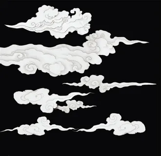 中式手绘祥云图片