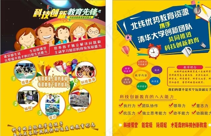 科技创新教育单页图片