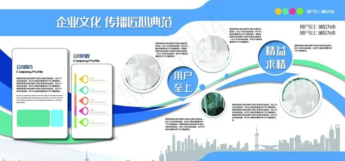 企业文化墙展板图片(4724X2362(DPI:200))psd模版下载