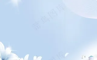 蓝色橱窗海报图片