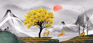 中式背景墙 中式背景素材 背景图片