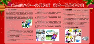 预防煤气中毒宣传展板图片