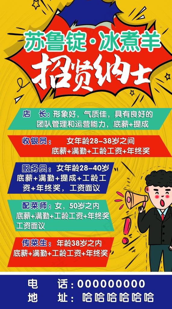 招聘图片(2665X4535(DPI:72))psd模版下载