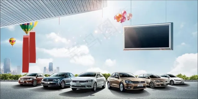 汽车户外车展促销海报图片