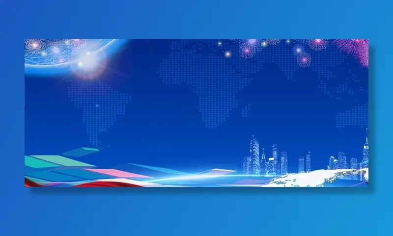 蓝色背景图片psd模版下载