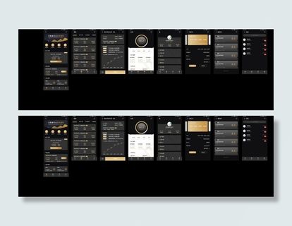 黑色金融理财APP界面设计图片