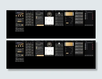 黑色金融理财APP界面设计图片