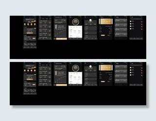 黑色金融理财APP界面设计图片