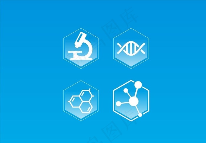 生物科技实验室图标图片cdr矢量模版下载