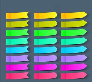 彩色便利贴矢量图片