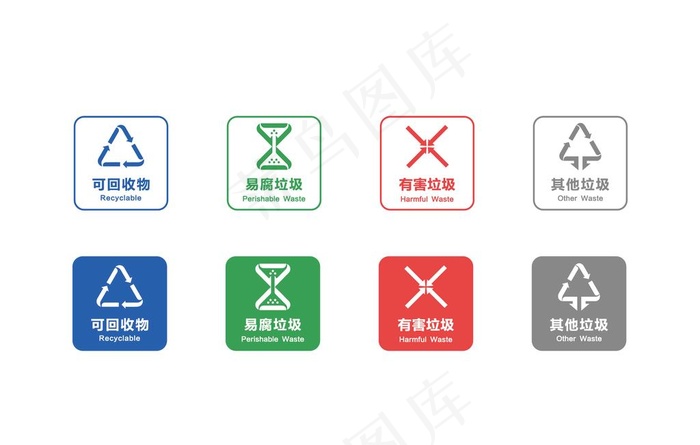 垃圾分类图标图片