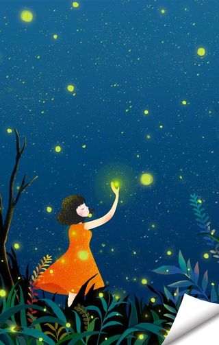 萤火虫夏天图片