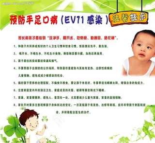 预防手口足病图片