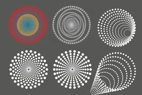 放射圆图案图片