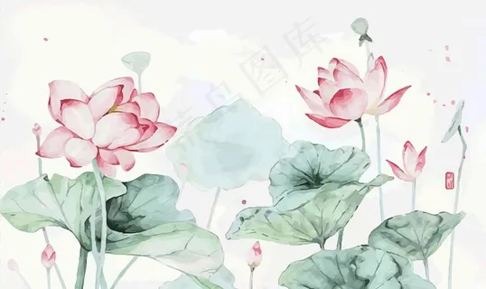 水墨荷花图片 水墨荷花图片