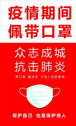 疫情期间 佩带口罩图片