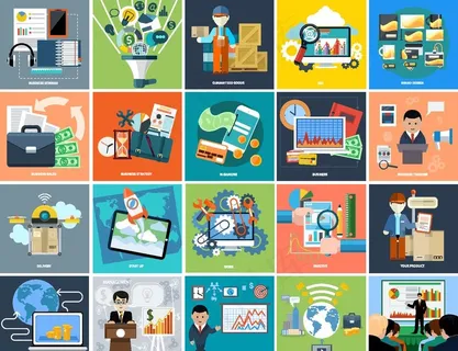 扁平办公插画图片