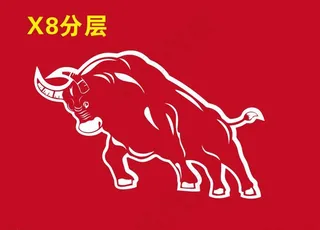 牛 牛年  分层牛  可雕刻牛图片