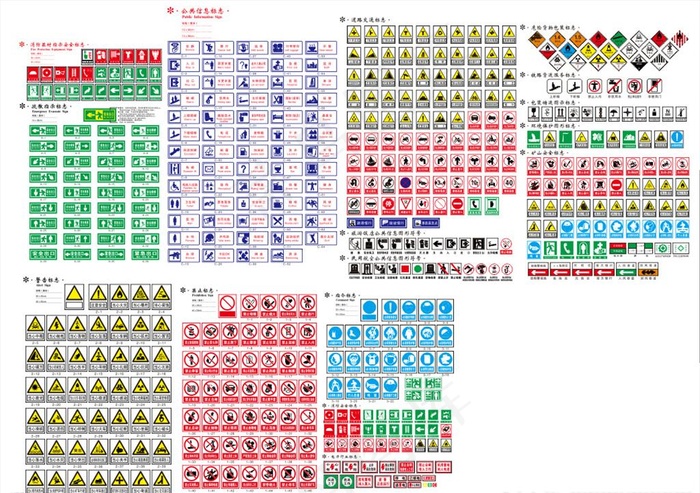 警示安全标识图片cdr矢量模版下载