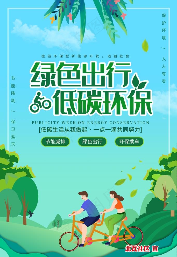 创城 绿色出行 环保 创卫图片