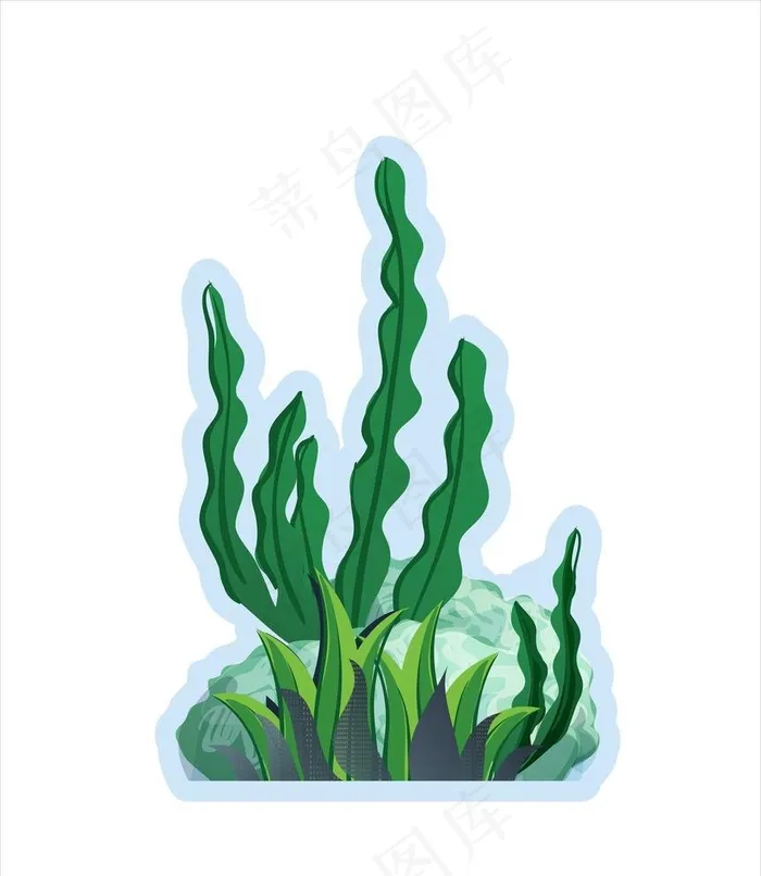 海底动植物图片cdr矢量模版下载