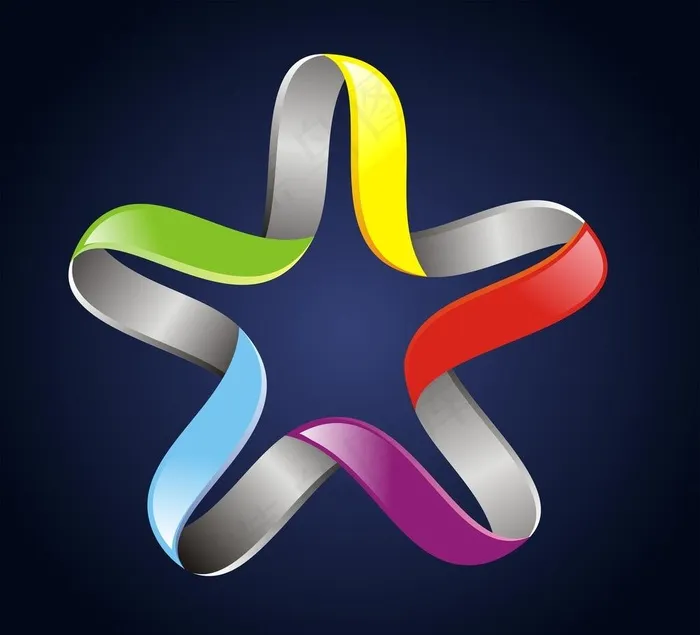 星形图案标志图片cdr矢量模版下载