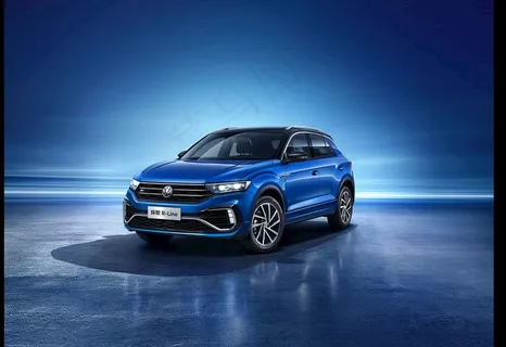 一汽大众探歌45度蓝色图片