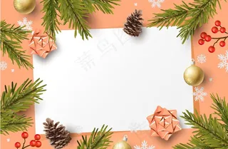 圣诞节元素海报背景图片